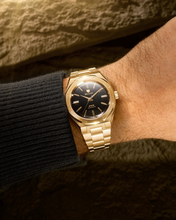 Nivada Grenchen 68028A77 F77 Mark II Gold Automatic Black Dial