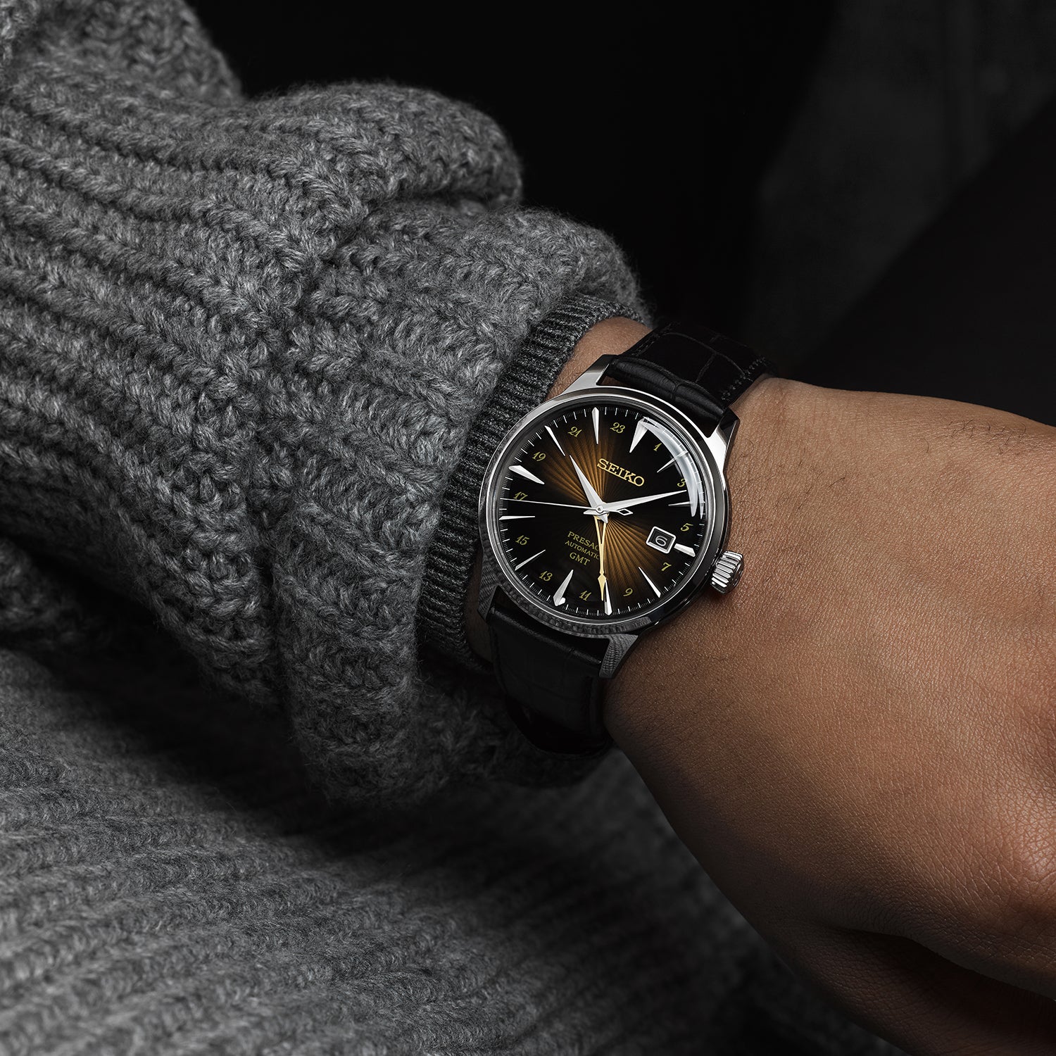 Seiko Presage SSK039 Rusty Nail Cocktail Time GMT Automatic