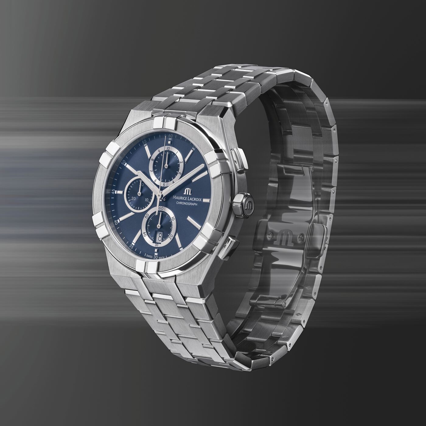 Maurice Lacroix AI1118-SS002-430-1 Aikon Quartz Chronograph Blue