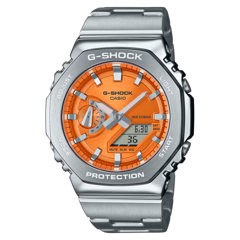 G-Shock GM2110D-4A GSTEEL 2100 Series Casioak Orange Metal