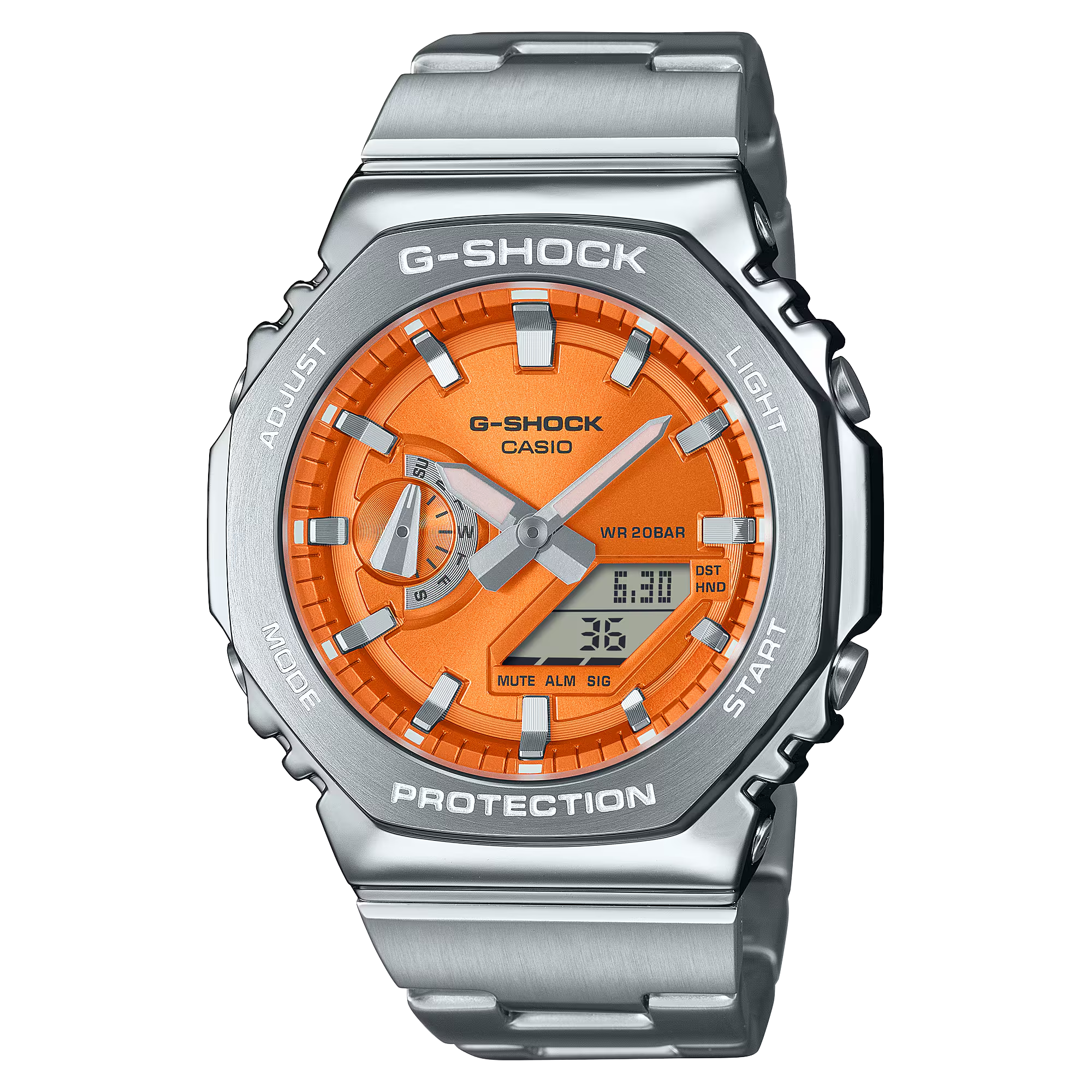 G-Shock GM2110D-4A GSTEEL 2100 Series Casioak Orange Metal