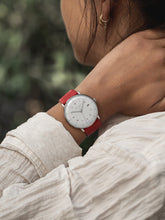 Junghans 59/4325.02 max bill MEGA Solar White Dial Red