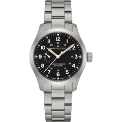 Hamilton H69509130 Khaki Field Mechanical Power Reserve Black Dial Bracelet
