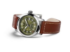Hamilton H70455560 Khaki Field Auto Green Sunburst 38mm Leather Automatic