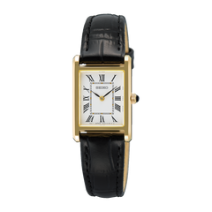 Seiko Essentials SWR108 Discover More Ladies' Gold Tone Tank Quartz