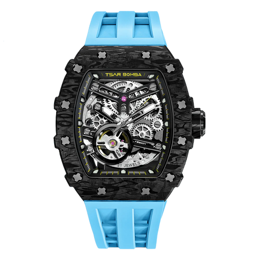 Tsar Bomba TB8208CF-41 Elemental Carbon Fiber Automatic Fashion Blue