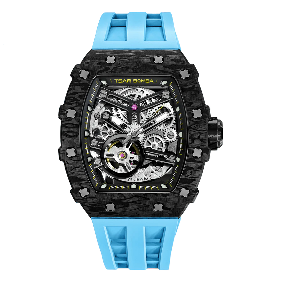 Tsar Bomba TB8208CF-41 Elemental Carbon Fiber Automatic Fashion Blue