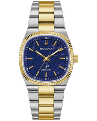 Bulova 98A337 Super Seville Sodalite Dial 262kHz High Frequency Quartz Two-Tone