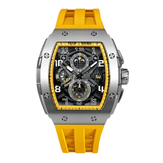 Tsar Bomba TB8211Q-06 Elemental Quartz Yellow Chronograph Sapphire FKM