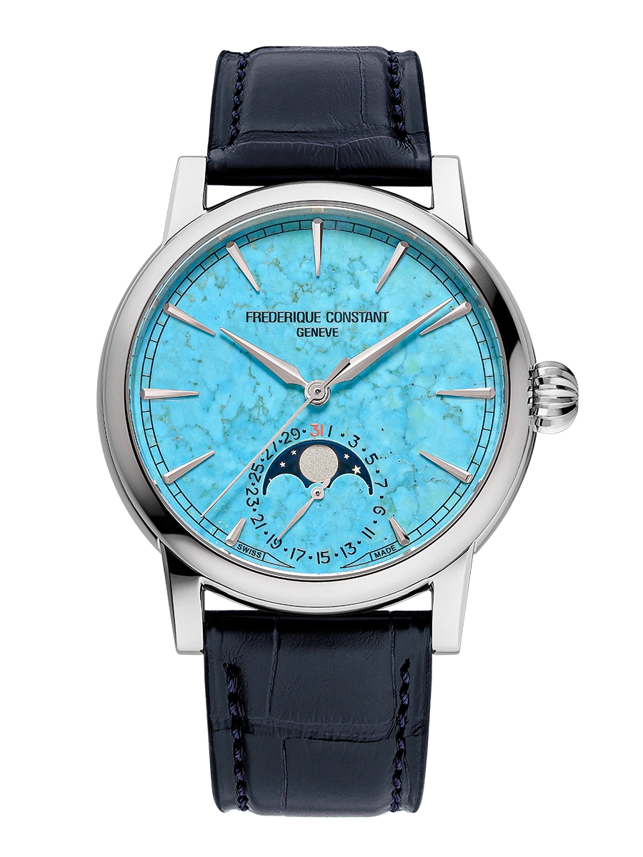 Frederique Constant FC-716TU3H6 Turquoise Stone Dial Classic Moonphase Date
