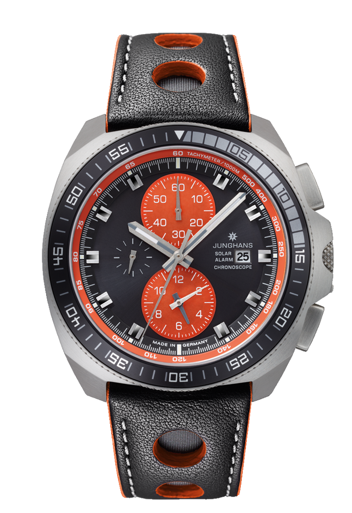 Junghans 14/4200.00 1972 Chronoscope Solar Munich Games Orange Quartz