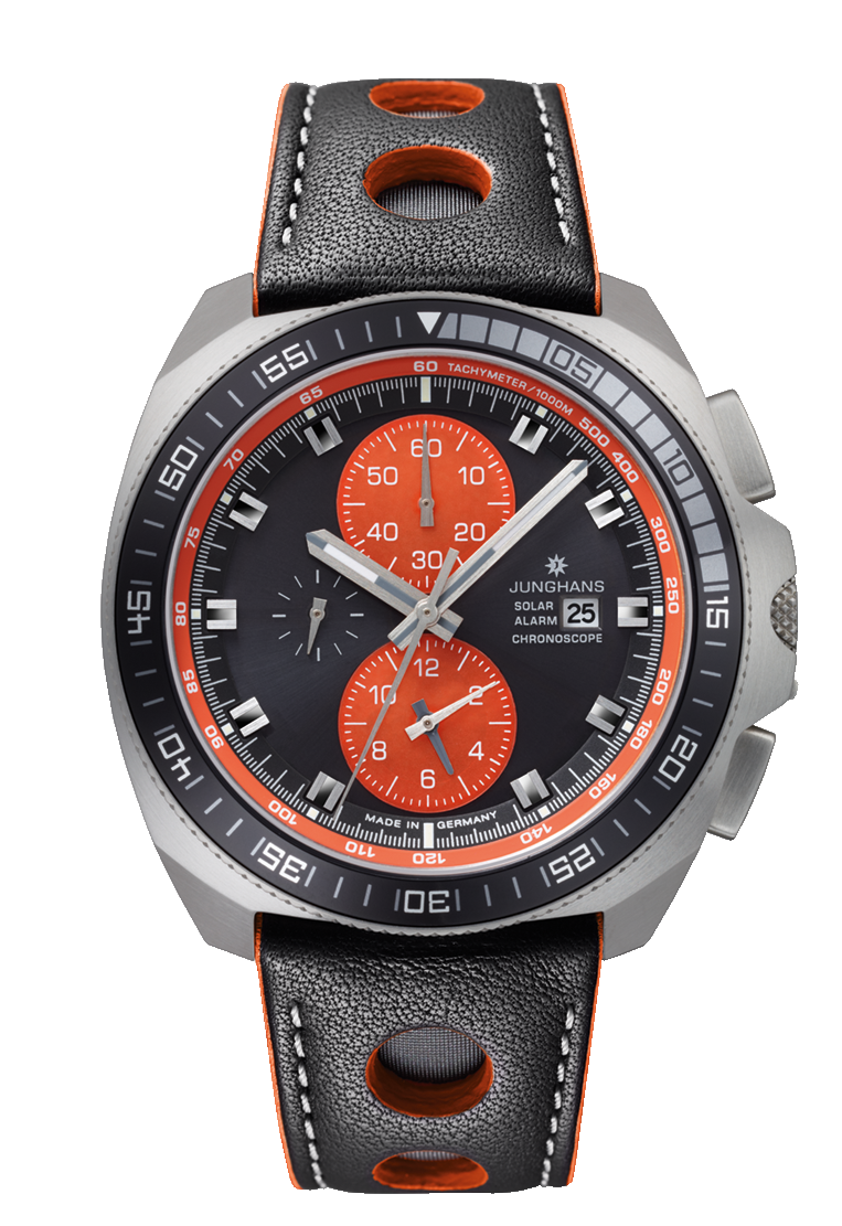 Junghans 14/4200.00 1972 Chronoscope Solar Munich Games Orange Quartz