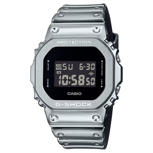 G-Shock GM5600YM-8 Fine Metallic Series Monochromatic Silver Square Digital