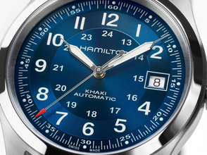 Hamilton H70455540 Khaki Field Auto Blue Sunburst 38mm Leather Automatic