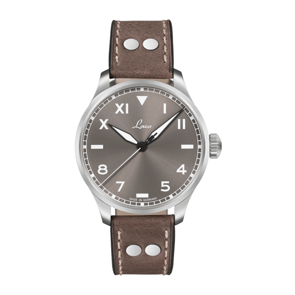 Laco 862170 Pilot Watches Basic Augsburg 42mm Taupe California Dial Automatic