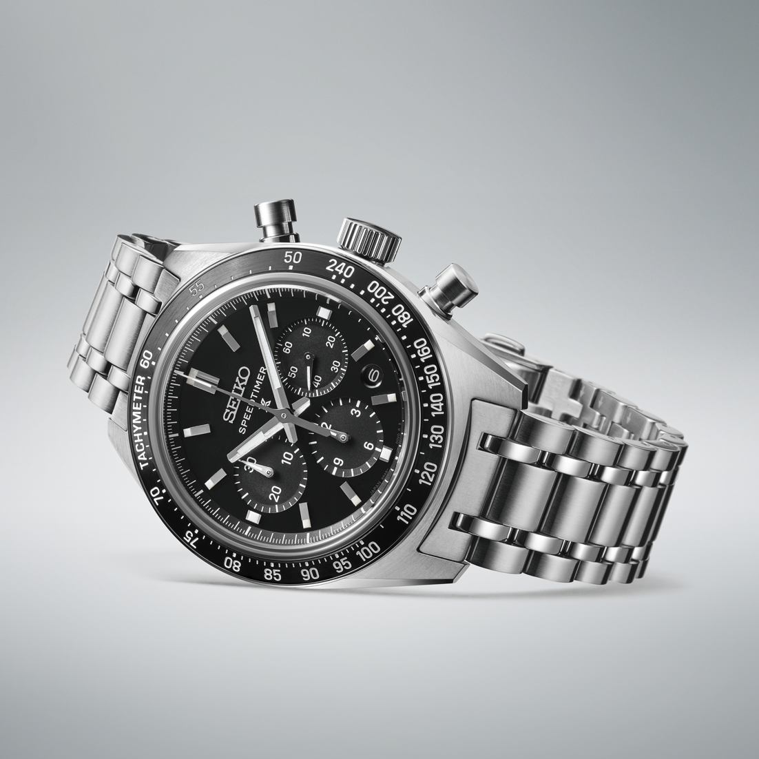 Seiko Prospex SRQ055 Speedtimer Automatic Chronograph Black Dial