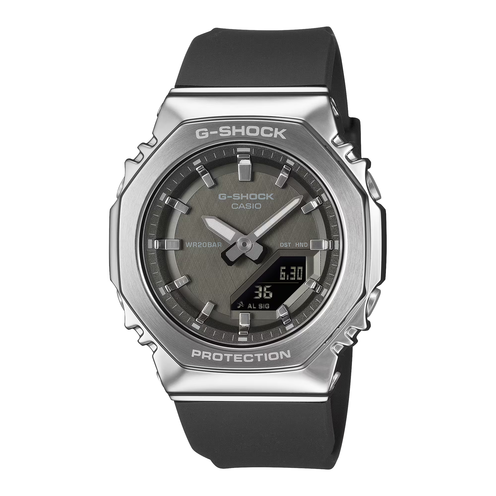 G-Shock GMS2110-1A1 Metal Octagonal Silver Dial Ana-Digi Ladies Watch