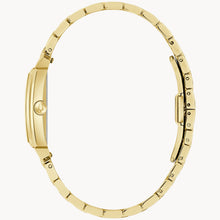 Bulova 97L186 Sutton White Dial Gold Tone Ladies Watch Quartz