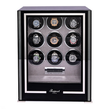 Rapport W209 Paramount Nine Watch Winder Fingerprint Locking Ebony Finish