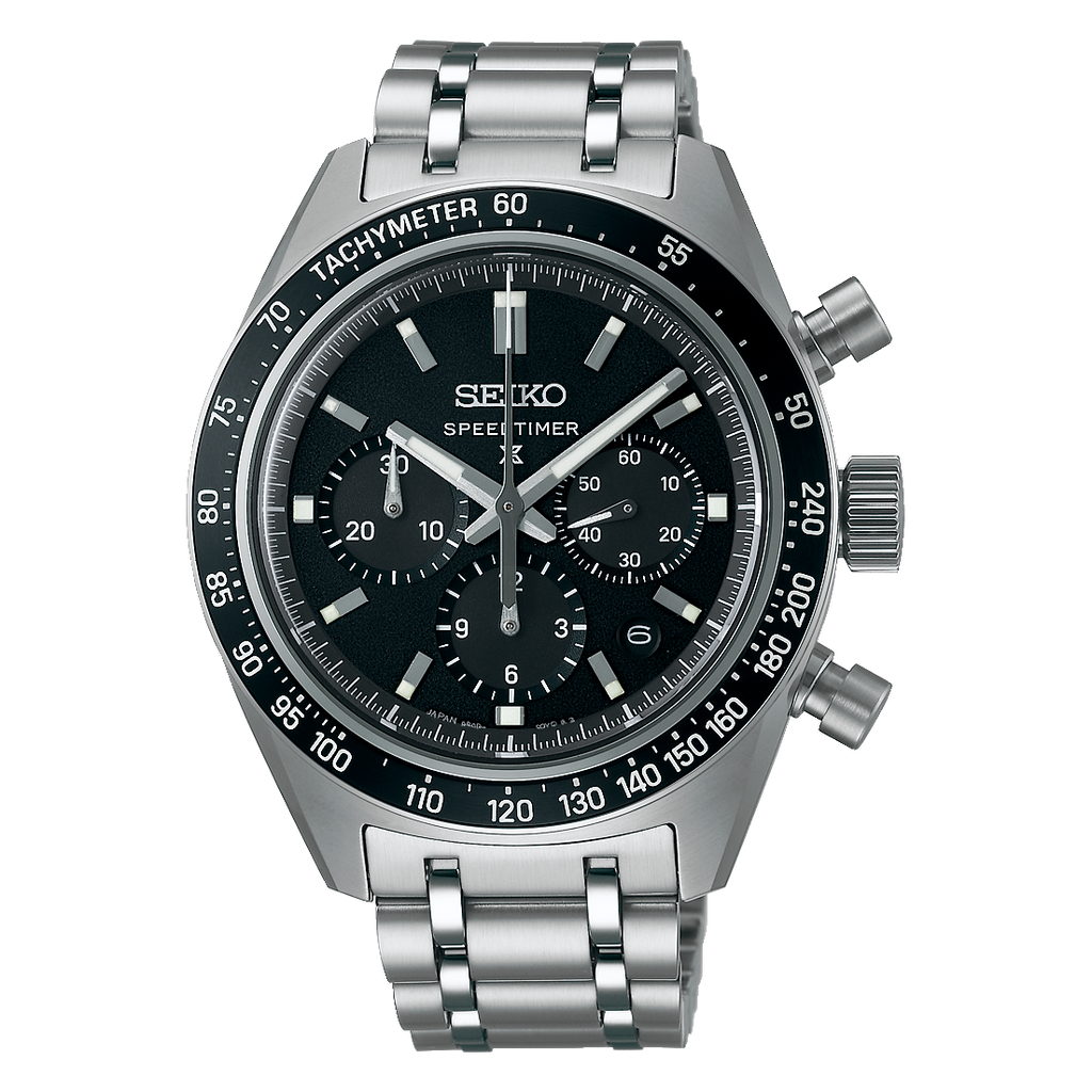 Seiko Prospex SRQ055 Speedtimer Automatic Chronograph Black Dial