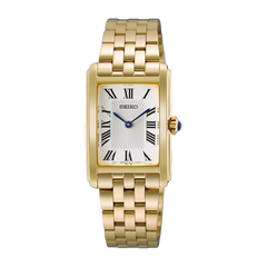 Seiko Essentials HGG001 Yellow Gold Tone Ladies Quartz Tank