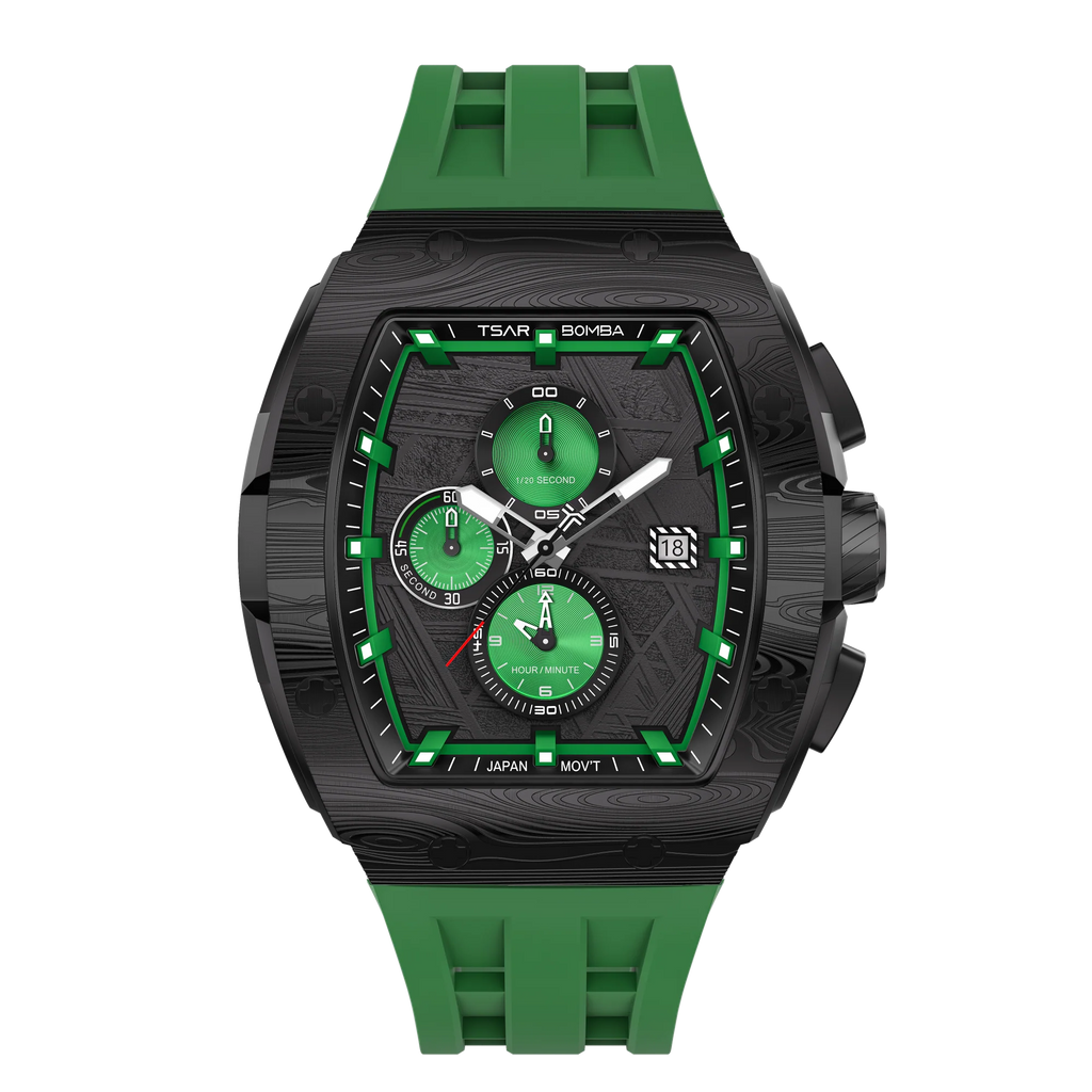 Tsar Bomba TB8211QII-11 Elemental Series Quartz Green Chronograph