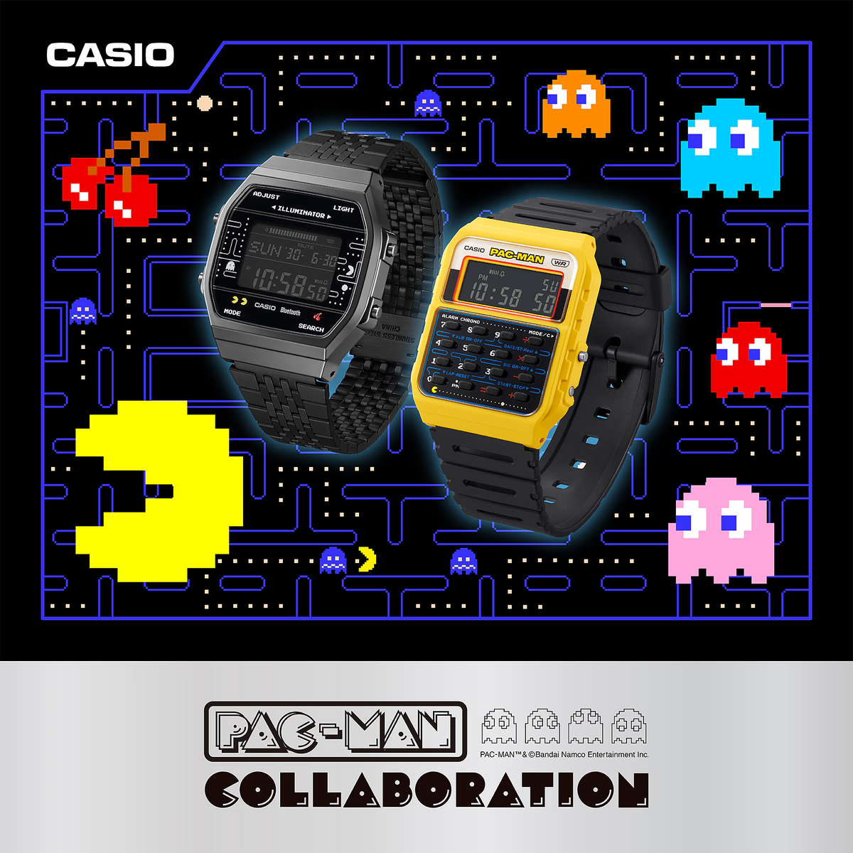 Shock Pacman G-Shock CA53WPC-1B PAC-MAN Collaboration Calculator Yellow – Arizona ...