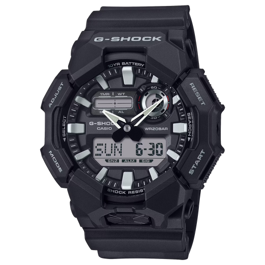 G-Shock GA010-1A Analog-Digital 10 Year High Brightness Black Resin