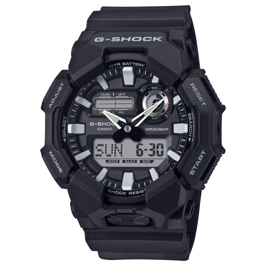 G-Shock GA010-1A Analog-Digital 10 Year High Brightness Black Resin