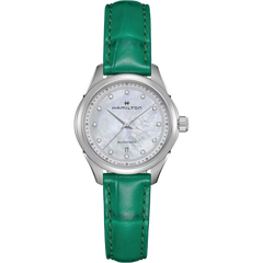Hamilton H32275890 Jazzmaster Lady Auto Mother of Pearl Green Strap
