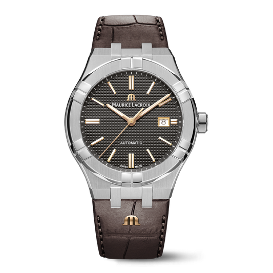 Maurice Lacroix AI6008-SS001-331-1 Aikon Automatic Date 42mm Grey Gridded Dial