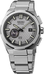 Seiko Astron SSJ037 GPS Solar Silver Striped Press Dial Limited Edition