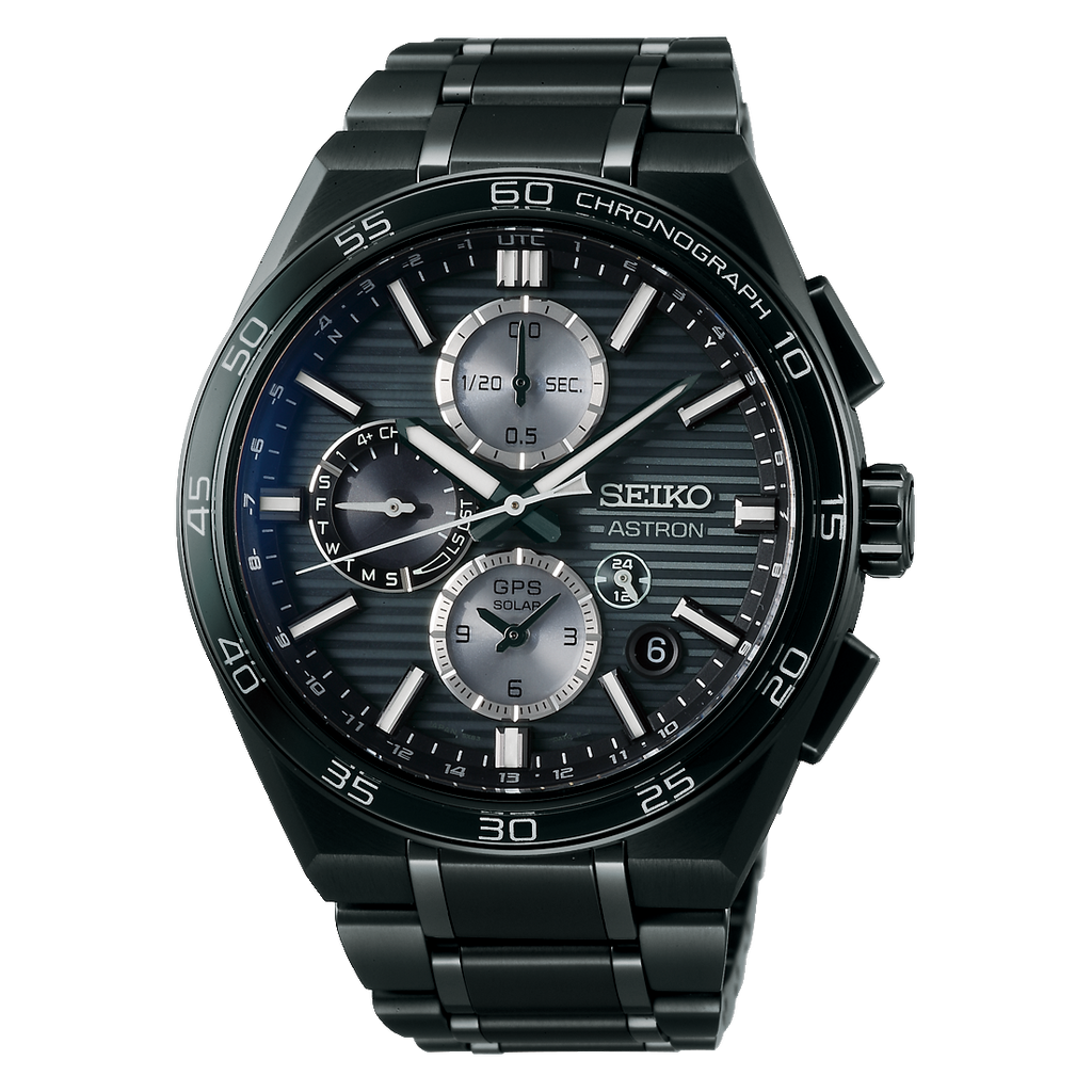 Seiko Astron SSH179 GPS Solar Black DLC Black Dial Titanium