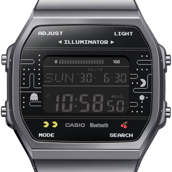 Shock Pacman G-Shock ABL100WEPC-1B PAC-MAN Collaboration Vintage Black Digital Step ...