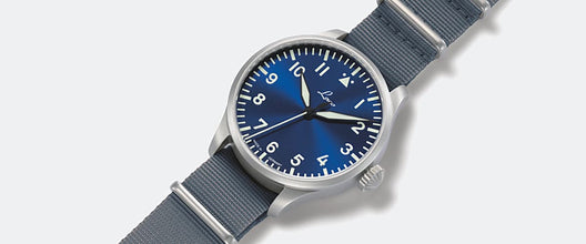 Laco 862103 Pilot Watches Basic Aachen Blaue Stunde 39 Automatic Blue Dial
