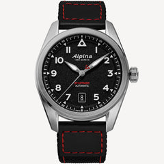 Alpina AL-525BW4S36 Startimer Pilot Automatic 40mm Cordura LJP Black Dial