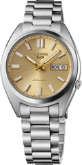 Seiko 5 Sports SRPL59 SNXS Champagne Dial Gold Accents Automatic 38mm