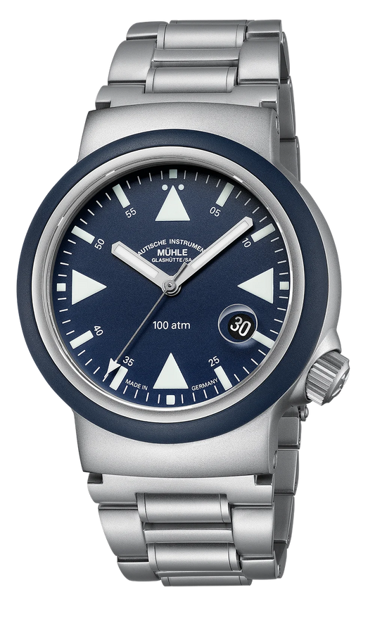 Muhle Glashutte M1-41-02-MB-II S.A.R. Rescue-Timer Nautical Blue Automatic Bracelet