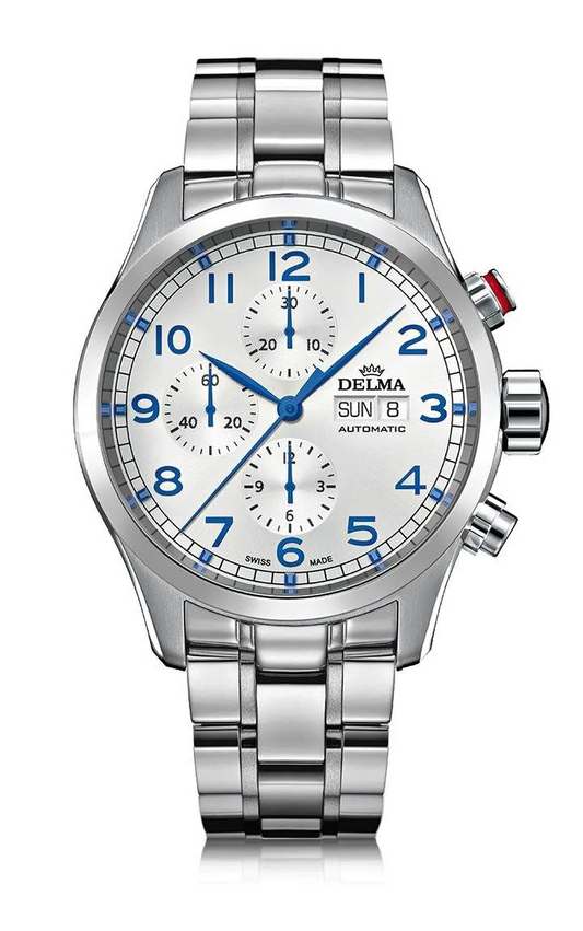 Delma 41701.580.6.062 Pioneer Chronograph Silver Dial Automatic