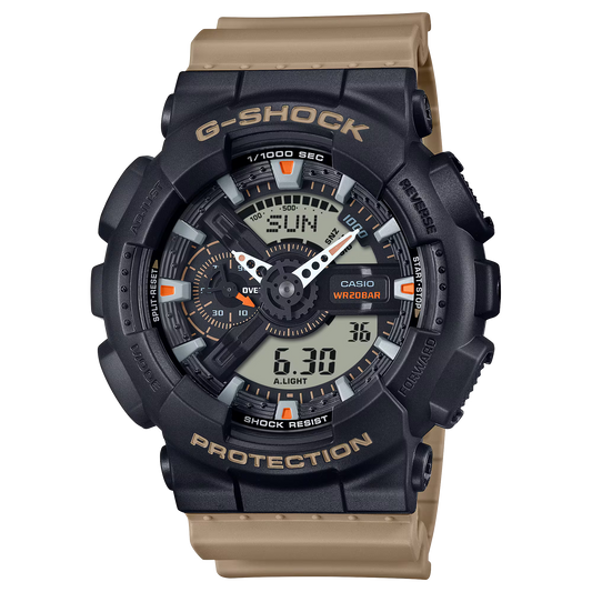 G-Shock GA110TU-1A5 Utilitarian Style Analog-Digital Beige Black Face