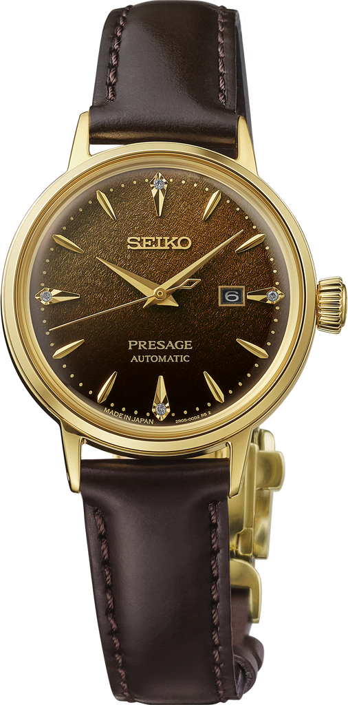 Seiko Presage SRE020 Jamaican Coffee Cocktail Time 4 Diamonds Automatic Ladies