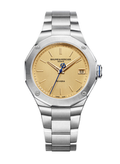 Baume et Mercier 10822 Riviera Baumatic Gold Champagne Dial 5 Day Automatic