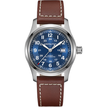 Hamilton H70605540 Khaki Field Auto Blue Sunburst 42mm Leather Automatic