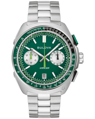 Bulova 98B468 Racer Chronograph Green Dial Stainless Steel Quartz 42mm