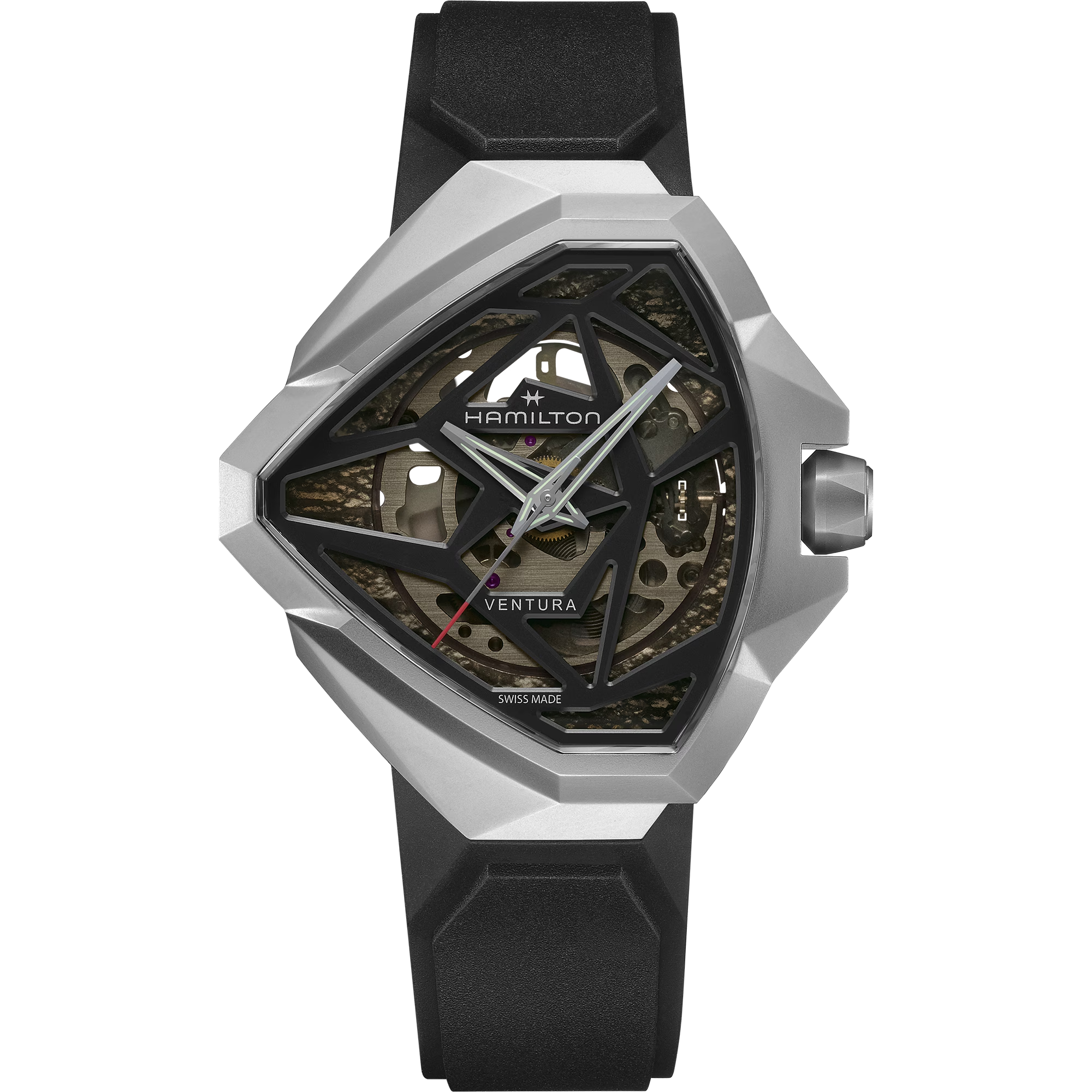 Hamilton H24635330 Ventura Edge Dark Enigmatic Skeleton Automatic