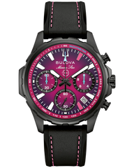 Bulova 98B476 E1 Team Miami Marine Star Quartz Purple Dial Chronograph