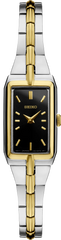 Seiko Essentials SWR046 Elegant Black Dial Two Tone Ladies Quartz