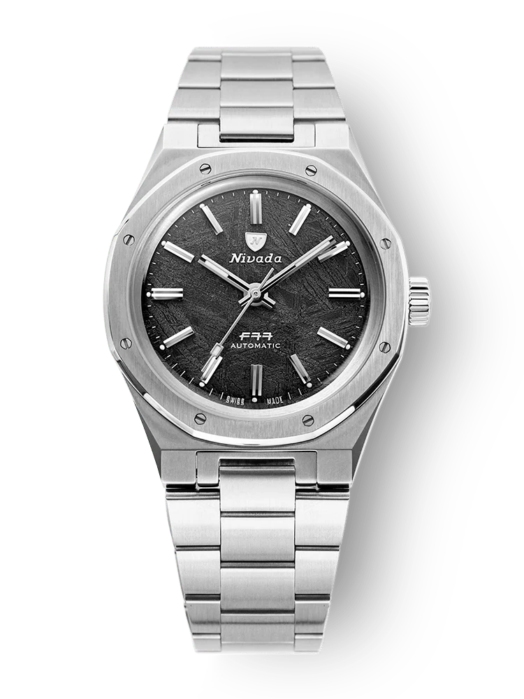 Nivada Grenchen 68016A77 F77 Stainless Steel Meteorite Dial Automatic