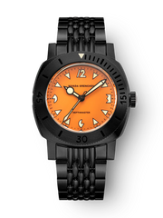 Nivada Grenchen 14131A19 Depthmaster Black Pumpkin Orange Dial Automatic