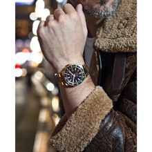 Citizen NB6033-51E Series8 880GMT Gold Tone Black Green Bezel Automatic